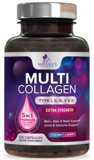 Suplemento de Colágeno Hidrolisado Nature's Nutrition - 120 Cápsulas