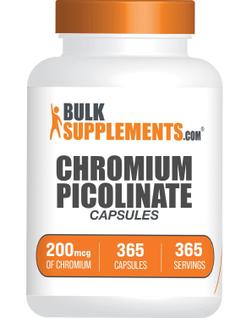 Suplemento de cromo Bulksupplements.com Picolinato de cromo