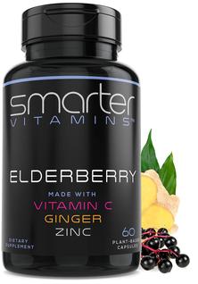 Suplemento Inteligente: Cápsulas de Sabugueiro com Vitamina C e Zinco