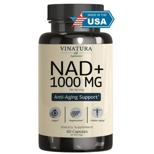 Suplemento VINATURA NAD 1000mg Pure NAD Anti-Envelhecimento 60 Cápsulas
