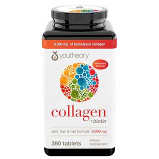 Suplemento Youtheory Colágeno Plus Biotina 390 Comprimidos
