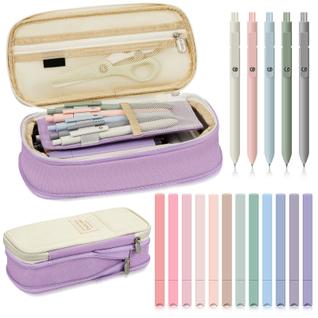 Suprimentos de estudo Henoyso Aesthetic Bible 18 unidades com bolsa para canetas