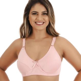 Sutiã Reforçado De Sustentação Básico Feminina Com Alça Sem Bojo Larga Lingerie Microfibra