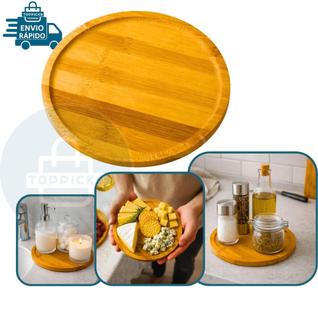 Tábua De Bambu 20x20 Cm Versátil Para Cortar Temperos, Servir Queijos Frutas e Organizar C