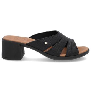 Tamanco Fem. Salto Bloco Médio Couro Strass Usaflex UC220020