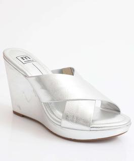 Tamanco Feminino Salto Plataforma Metalizado Moleca Pr-34058