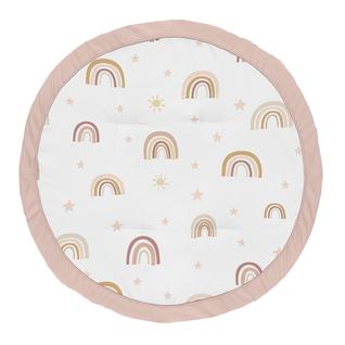 Tapete de brincar para bebês Sweet Jojo Designs Boho Rainbow Girl Tummy Time