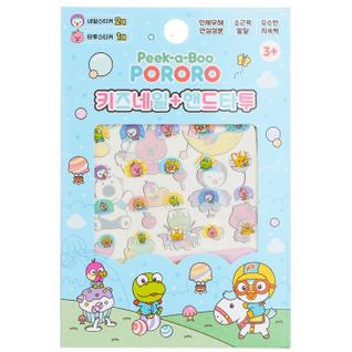 Tatuagem de unhas e mãos para crianças Pororo SPR 02 de abril, Coreia