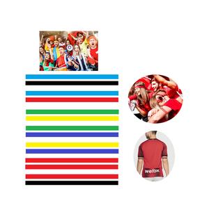 Tatuagem temporária faixas coloridas times futebol torcida