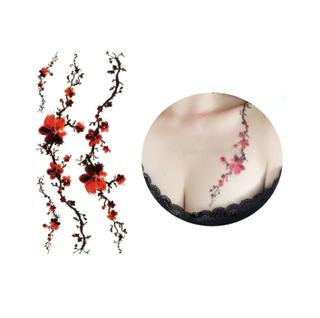 Tatuagem temporária flores arranjo galhos modelo