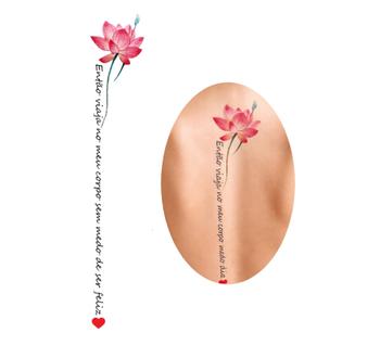 Tatuagem Temporária Frase "Então Viaja No Meu Corpo costas