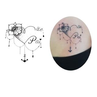Tatuagem temporária homenagem Pai mãe dia dias surpresa