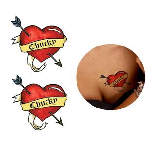 Tatuagem temporária noiva chucky haloween cosplay