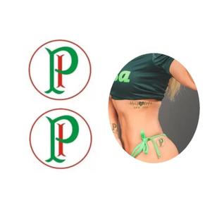 Tatuagem Temporária Símbolos Pi torcedor fanático verde 35mm Cor:PI1919