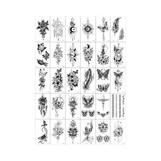 Tatuagens Falsas Pequenas À Prova d'Água, 30 Folhas Para Homens E Mulheres, Decoração Corp