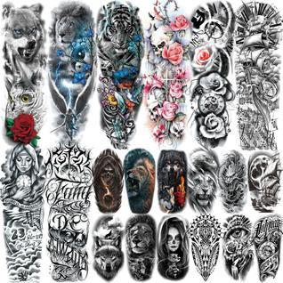 Tatuagens temporárias Toneoldshu Colorida Rose Flower 20 folhas