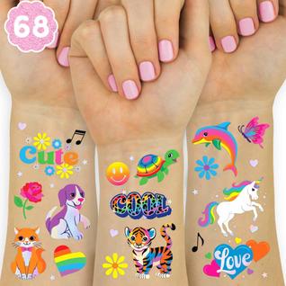 Tatuagens temporárias xo, Fetti Cute Neon Rainbow Animals