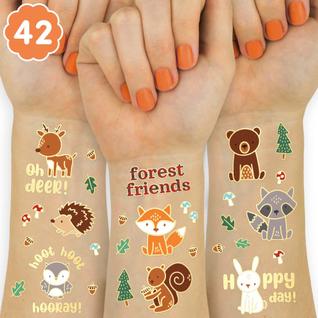 Tatuagens temporárias xo, Fetti Woodland Animal 42 Styles