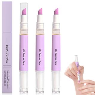 Tbexem Kit de Cuidados com as Unhas 3 Peças Caneta 2 em 1 com Óleo para Cutículas