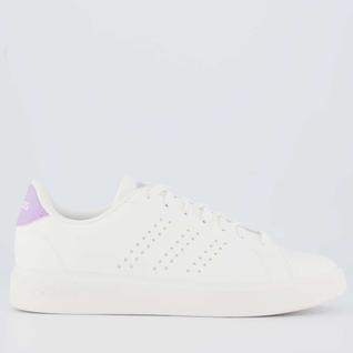 Tênis Adidas Advantage 2.0 Feminino Off White e Lilás