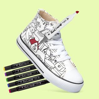 Tenis All Bobbie Goods Infantil Para Pintar Acompanha Canetinhas 208k