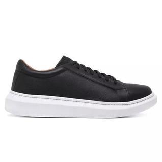 Tênis Casual Urbano 100% Couro Bovino Legítimo Sola Alta Sneaker Sapatênis Confort Premium