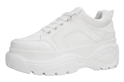 Tênis femininos LUCKY STEP Chunky Platform Dad, tamanho 8,5 EUA