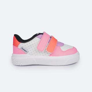 Tênis Infantil Pampili Branco Colorido Comfy Muito Conforto