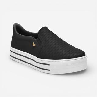 Tênis Via Marte Casual Slip On Preto
