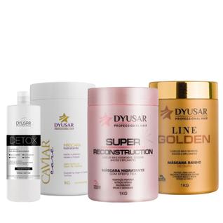 Terapia Capilar com Máscaras Super Ouro Caviar e Detox 500ml