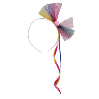 Tiara Carnaval Laço Tule Colorido Com Fitas Vivarte - Inspire sua Festa Loja