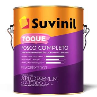 Tinta Acrílica 3,2 Litros Toque Fosco Base B2 - 50841820 - SUVINIL