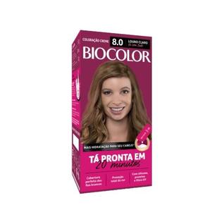 Tinta de Cabelo Biocolor Mini Kit Louro Claro Radiante 8.0