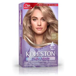 Tinta de Cabelo Permanente Koleston Brilho Infinito - 818 Louro Claro Perolado