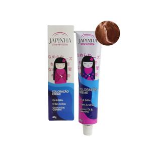 Tinta de Cabelo sem Amônia 7.34 Louro Natural Dourado Cobre - Japinha Color