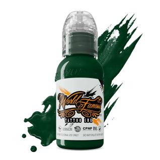 Tinta de tatuagem World Famous Vegas Green 30 ml, vegana, 1 onça, fabricada nos EUA