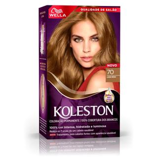 Tintura Creme Koleston Wella Louro Médio 70 Kit