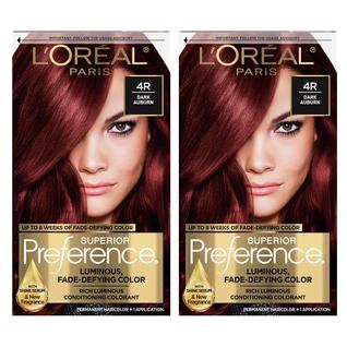 Tintura de cabelo L'Oreal Paris Superior Preference 4R Dark Auburn x2