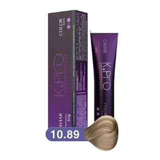 Tintura Profissional K.PRO Caviar Color 10.89 Loiro Claríssimo Bege 60g