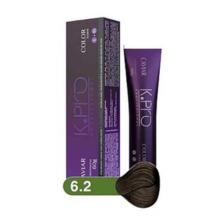 Tintura Profissional K.PRO Caviar Color 6.2 Loiro Escuro Mate Perolizado 60g