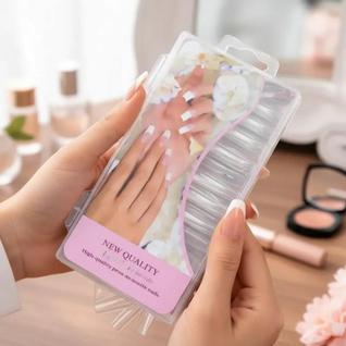 Tips para Alongamento Unhas 100 Un Curvatura C Transparente