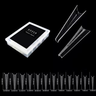 Tips unhas stiletto transparente 120un koper hzj-29 manicure