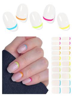 Tiras de unhas em gel AutyAmee Semicured Jelly White-M Macaroon