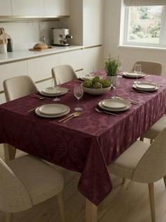 Toalha De Mesa Luxo 6 Lugares Jacquard Original Tecido Grosso