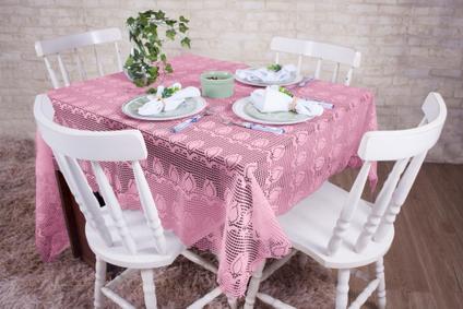 Toalha de Mesa Renda Quadrada 140x140m Para 4 Lugares