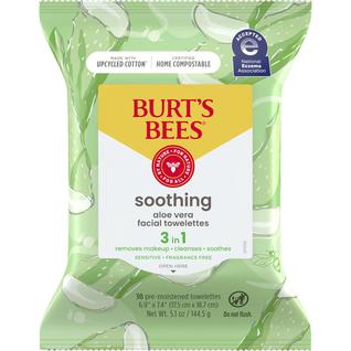 Toalhetes faciais Burt's Bees Aloe Vera para pele sensível 30 unidades