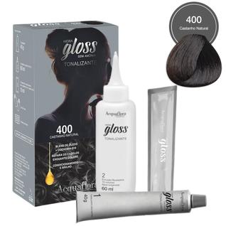 Tonalizante Acquaflora Hidra Gloss 400 Castanho Natural