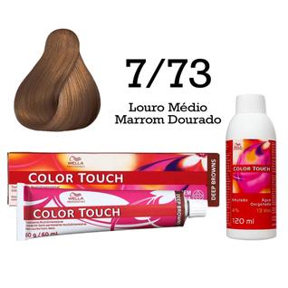 Tonalizante Color Touch 7.73 Louro Médio Marrom Dourado Emulsão Ox  Wella Professionals