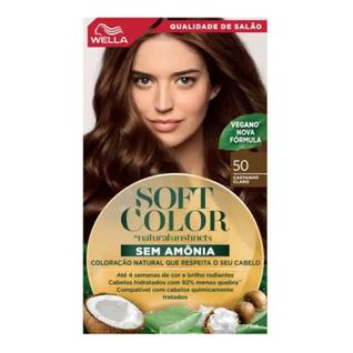 Tonalizante Wella Soft Color 50 Castanho Claro Sem Amônia Cobre Brancos