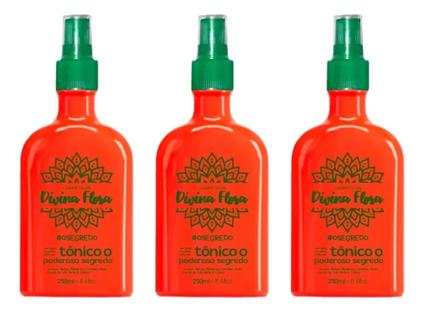 Tônico capilar poderoso diminue sua queda de cabelo, divina flora 250ml